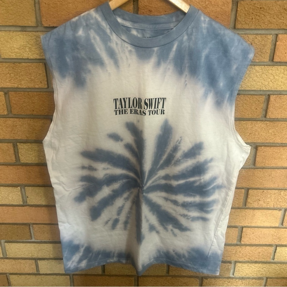 Taylor Swift The Eras Tour Official Merch Blue Tie Dye Muscle Tank Size Medium